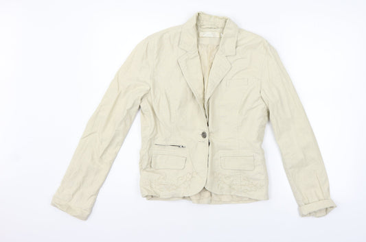 Lipo Lipo Womens Beige   Jacket Blazer Size 8