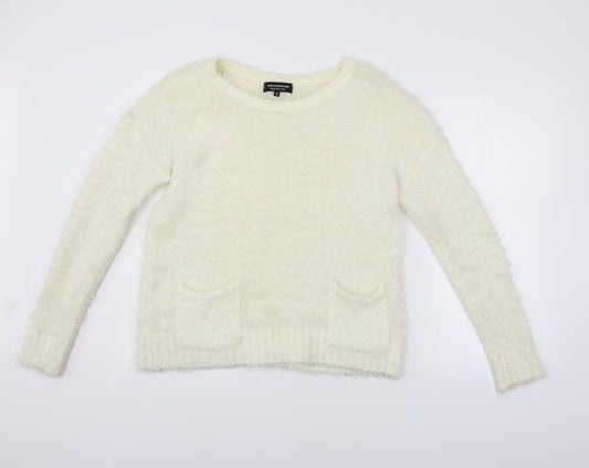 Interationale Womens White   Pullover Jumper Size 12