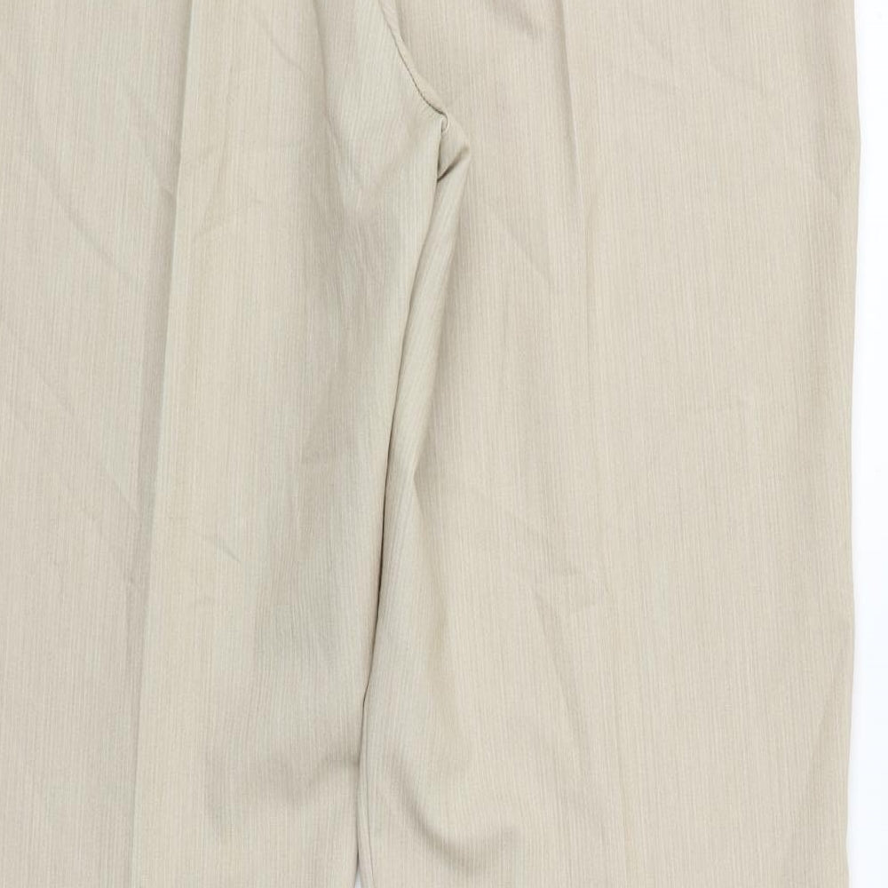M&Co Womens Beige   Trousers  Size 18 L28 in