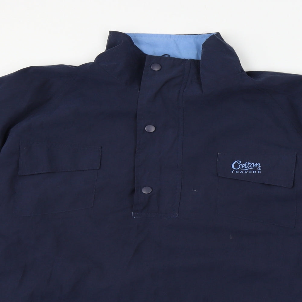 Cotton Traders Mens Blue   Gilet Coat Size L