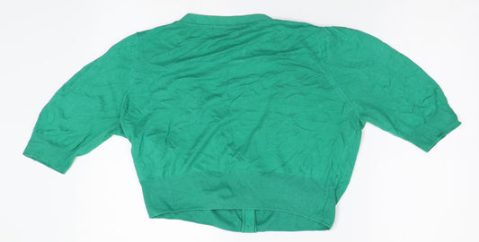 Marks and Spencer Girls Green   Cardigan Jumper Size 14 Years