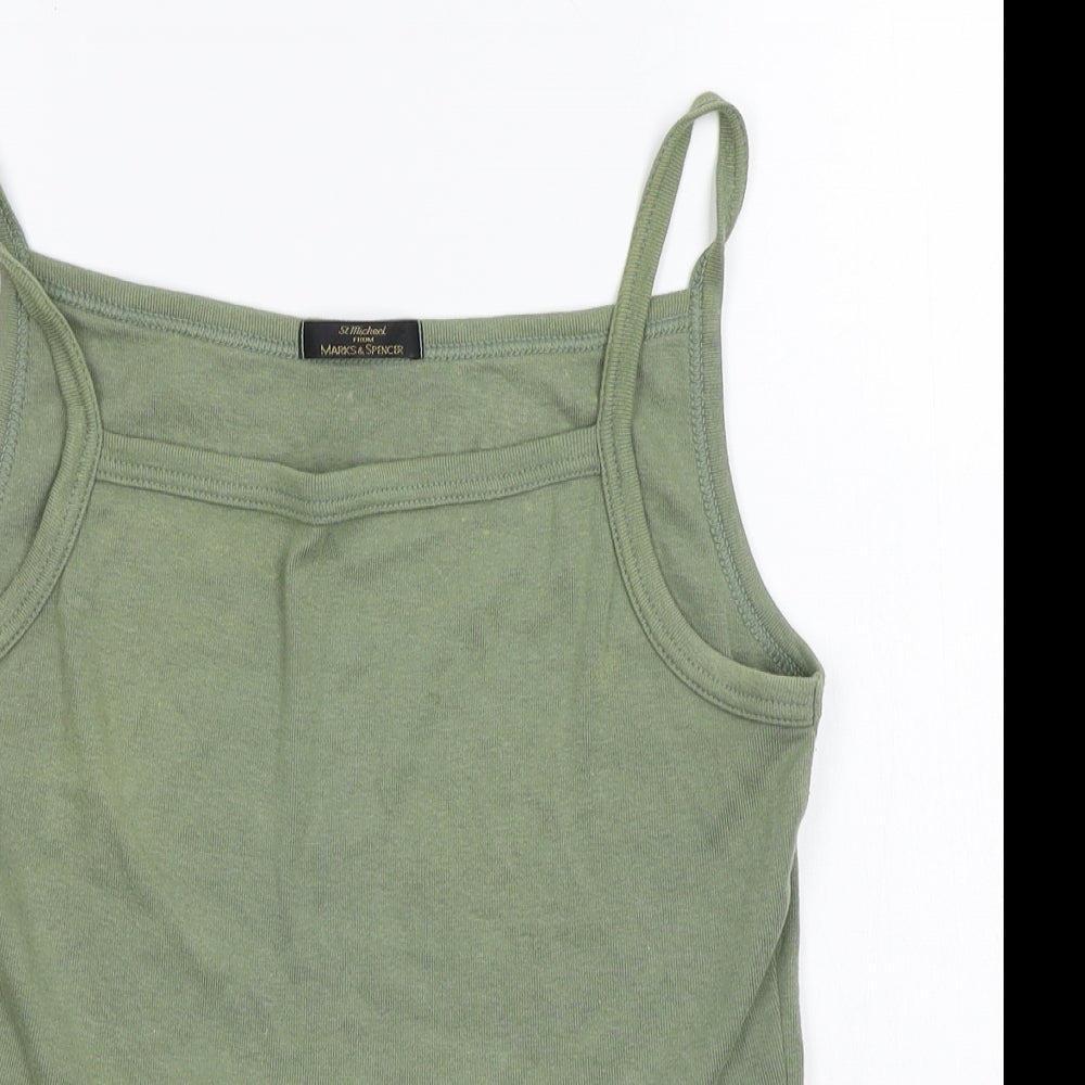 Marks and Spencer Womens Green   Basic Tank Size 14
