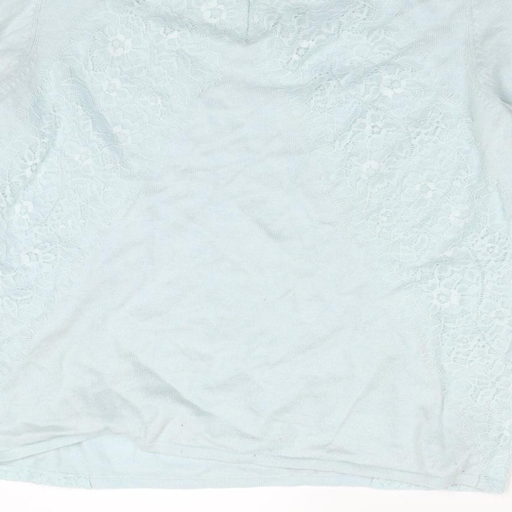 Coast Womens Blue Floral  Basic Blouse Size M