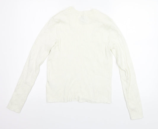 Divided by H&M Girls Ivory   Basic T-Shirt Size L