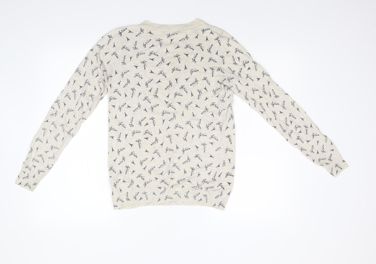 M&S Womens Beige  Knit Pullover Jumper Size 12