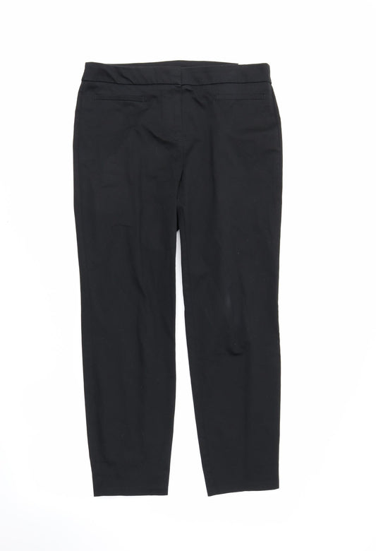 Preworn Womens Black   Trousers  Size 12 L26 in