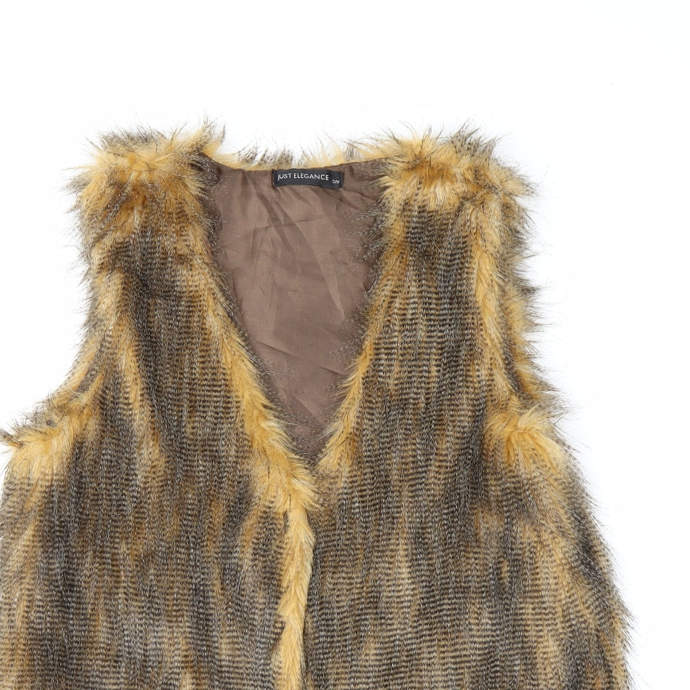Just Elegance Womens Brown   Gilet Jacket Size S