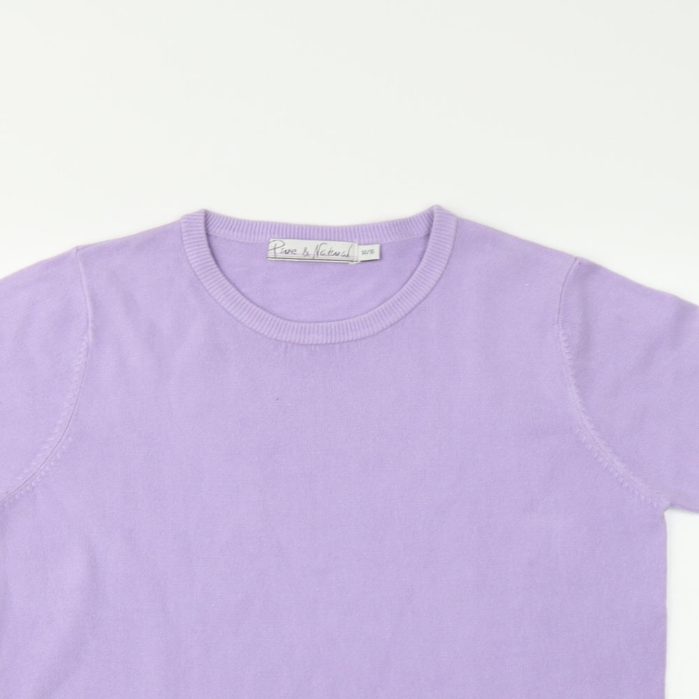 Pure & Natural Womens Purple   Tunic T-Shirt Size 14