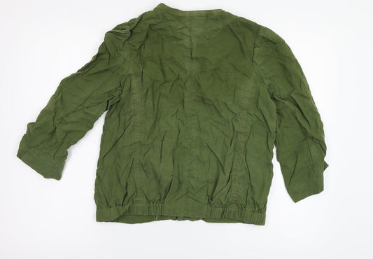 H&M Womens Green   Jacket  Size 6  - studded detail
