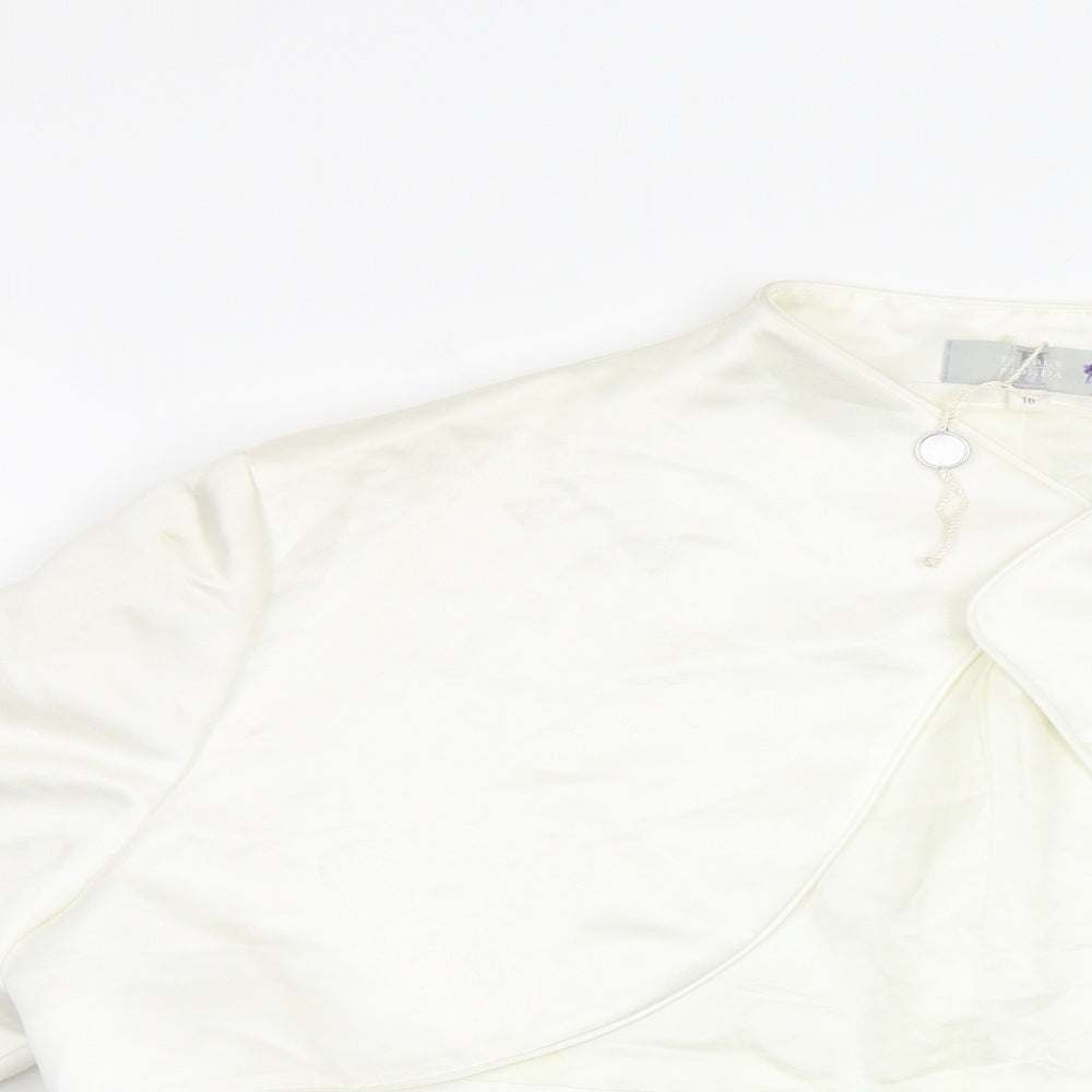 Pearce Fionda Womens White   Overcoat Jacket