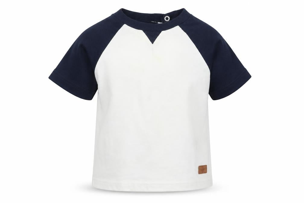 Front view of 7 For All Mankind Baby Houndstooth Pullover T-Shirt, size 18-24, Months