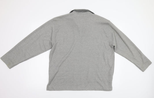 Bonmarché Mens Green Herringbone  Pullover Jumper Size L