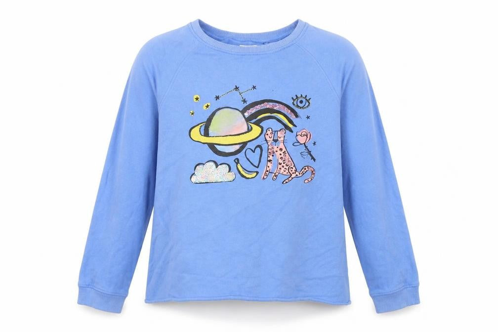 Next Girls Blue   Pullover Jumper Size 12 Years  - Cheetah