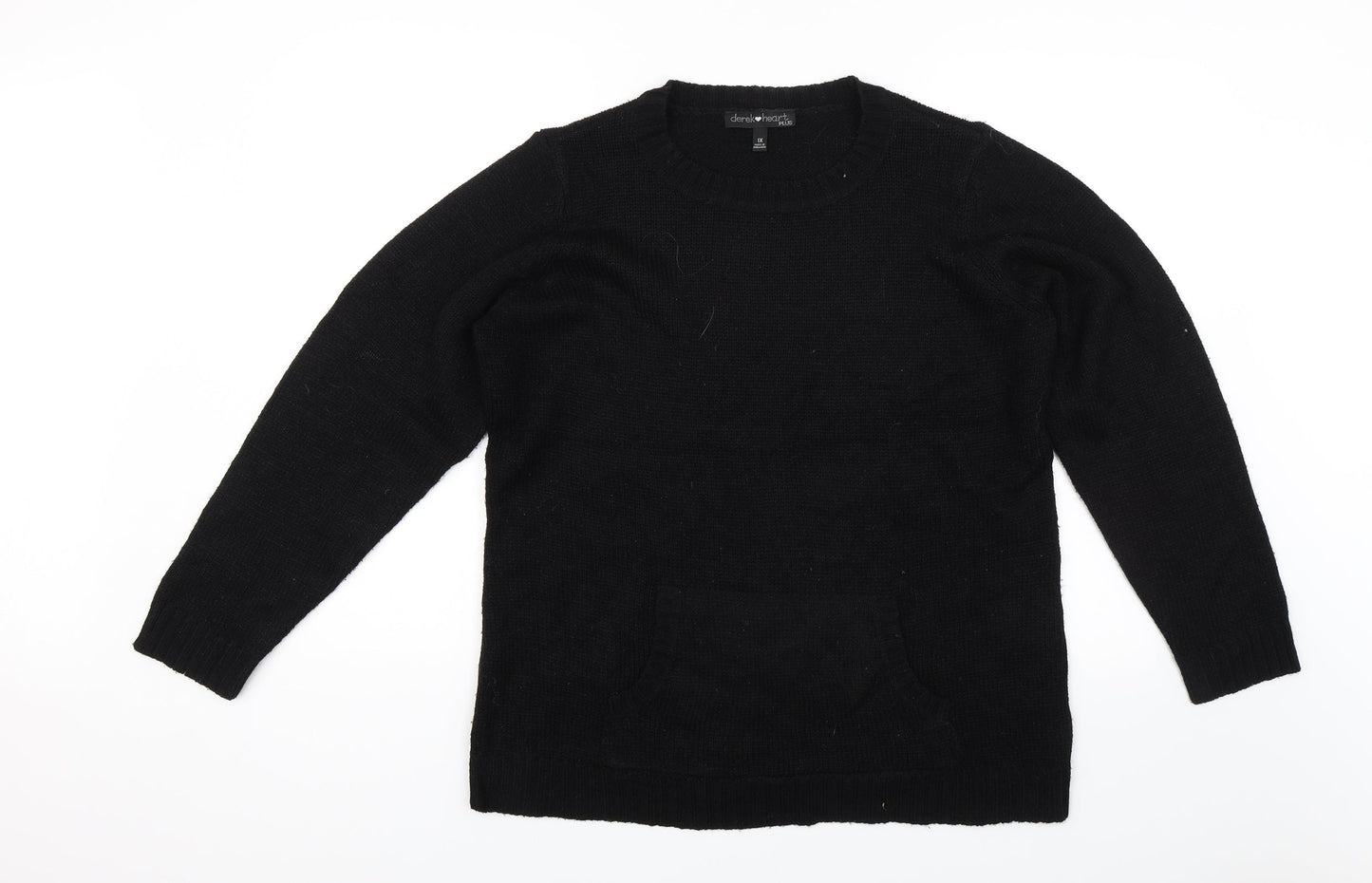 Derek Heart Womens Black   Pullover Jumper Size XL
