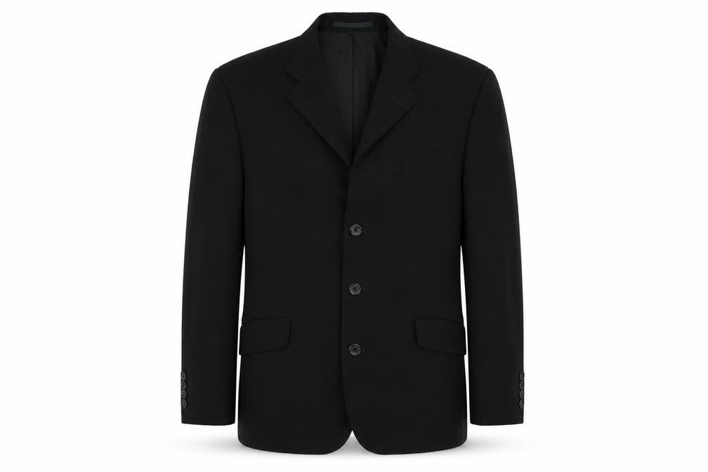 Remus Uomo Mens Black   Jacket Suit Jacket Size 40