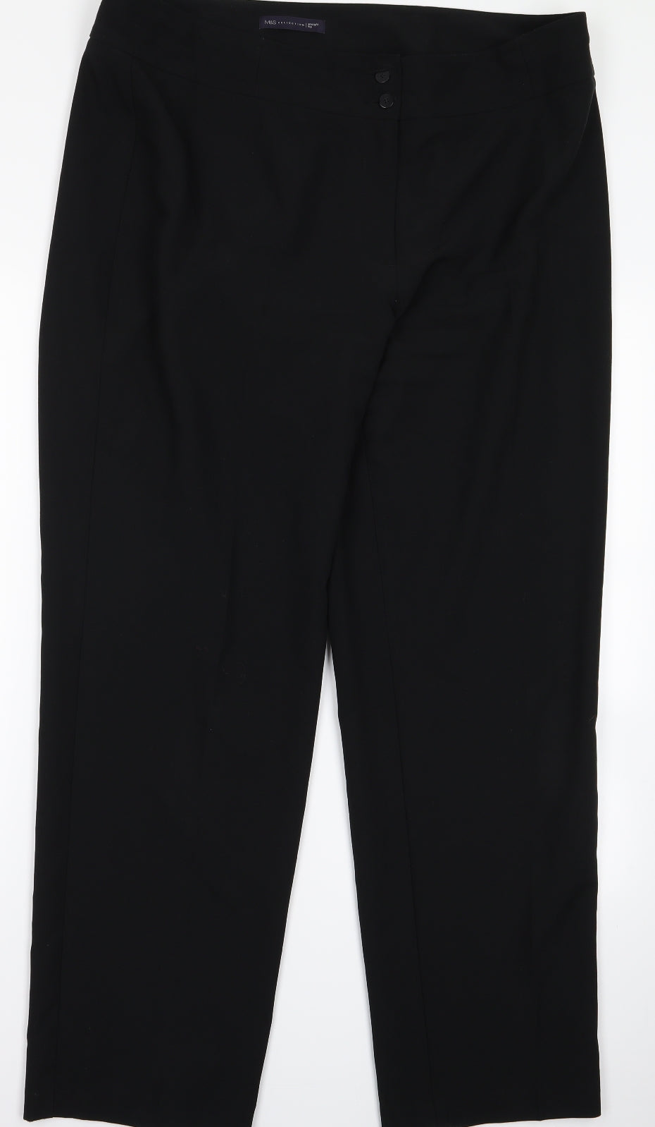 Preworn Womens Black   Trousers  Size 18 L26 in