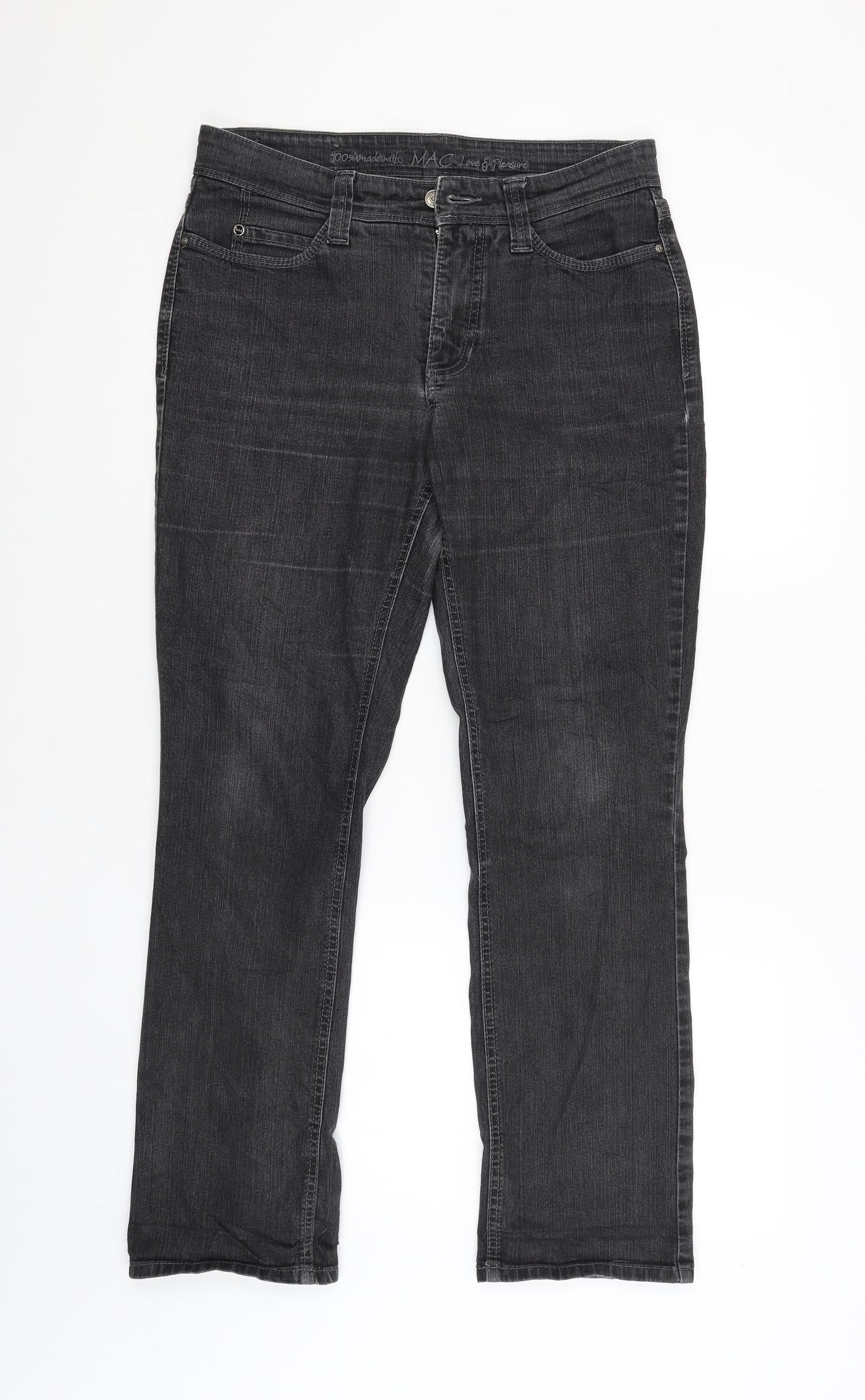 MAC Jeans Womens Black   Straight Jeans Size 38 L28 in