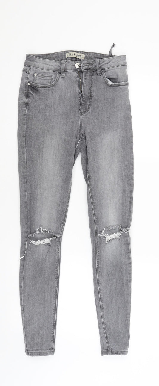 denim.co Womens Grey   Skinny Jeans Size 8 L27 in