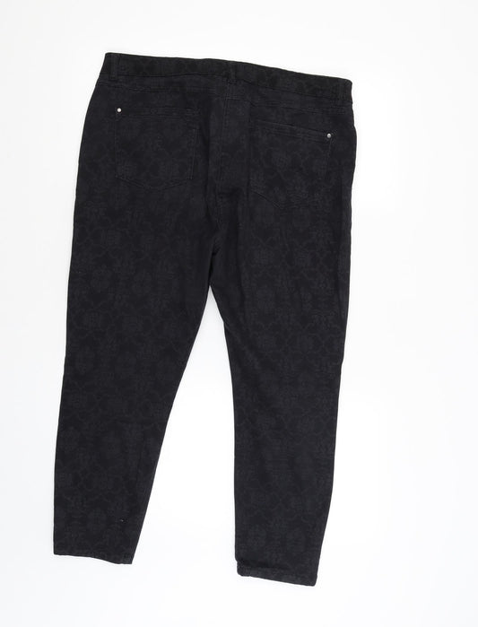 Preworn Womens Black   Trousers  Size 16 L24 in