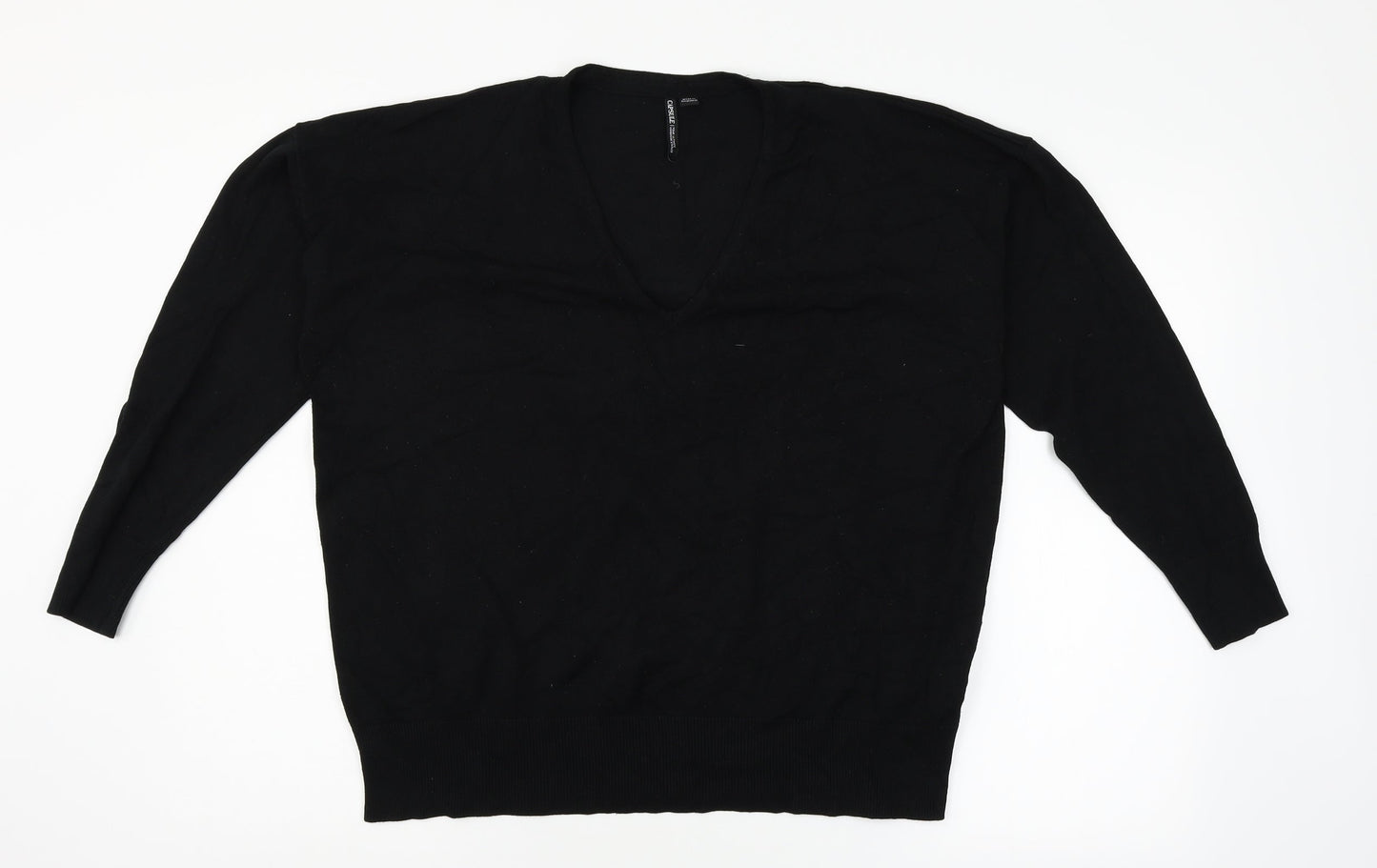 Capsule Womens Black   Pullover Jumper Size 16