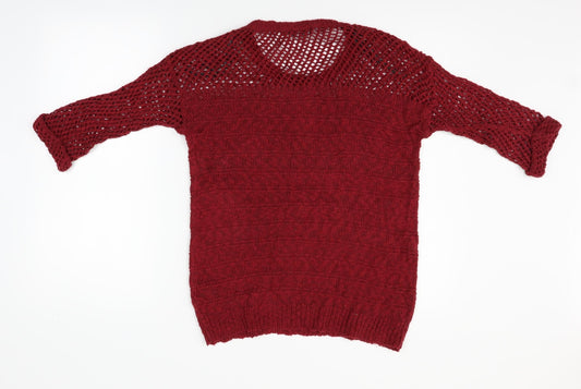 Dorothy Perkins Womens Red   Pullover Jumper Size 12