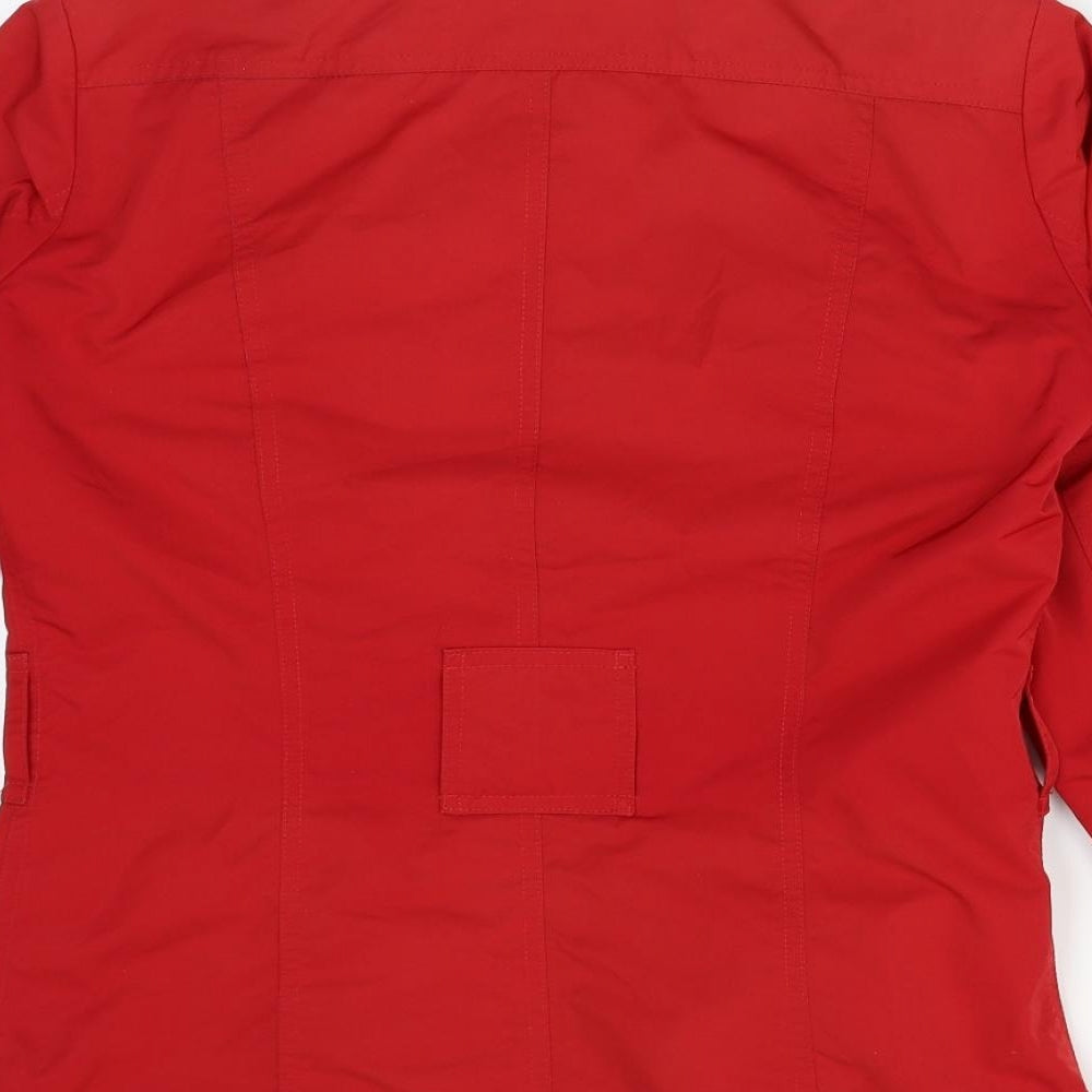 M&S Womens Red   Overcoat Coat Size 8