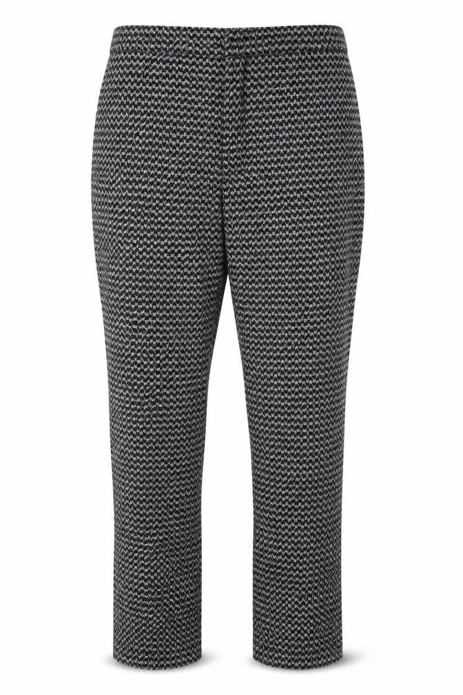 Front view of Red Herring women’s multicoloured herringbone trousers, size UK 12, 25-inch leg