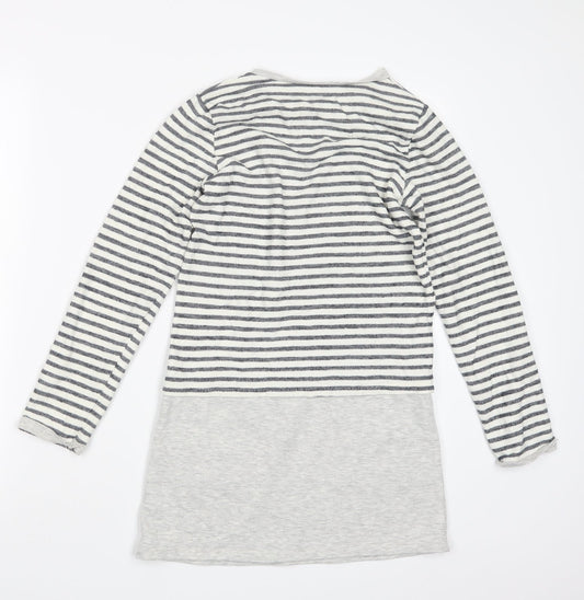 George Girls White Striped  Pullover Jumper Size 10-11 Years  - Long