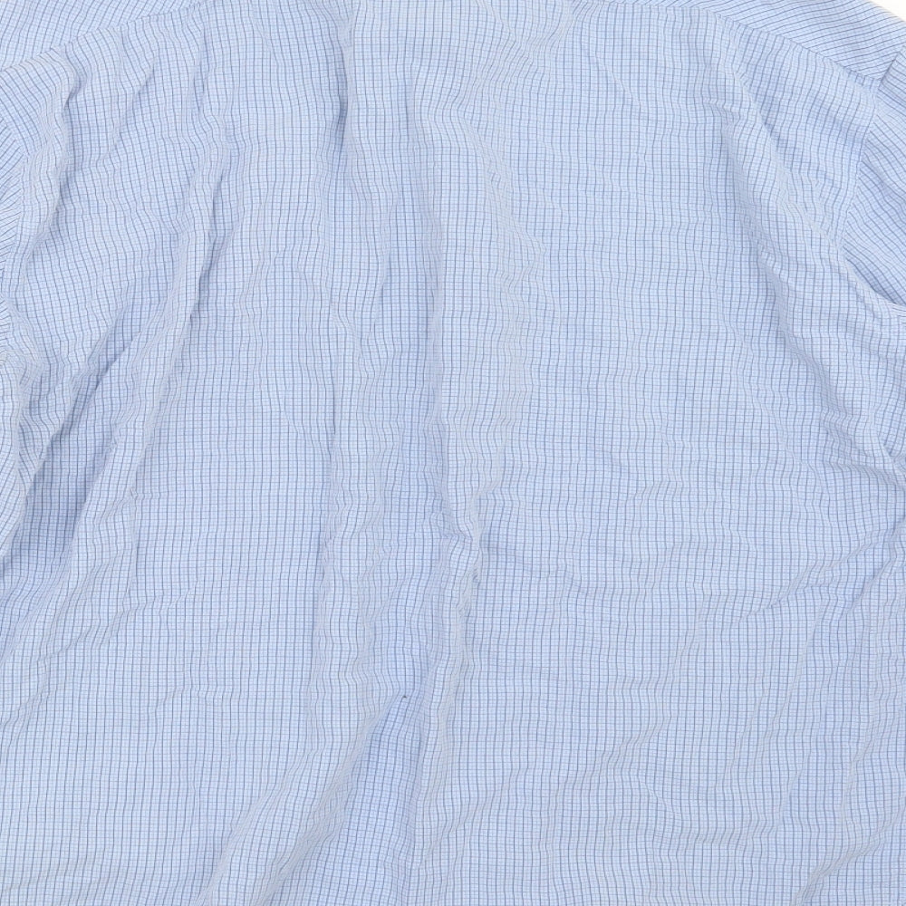 NEXT Mens Blue Check   Button-Up Size L