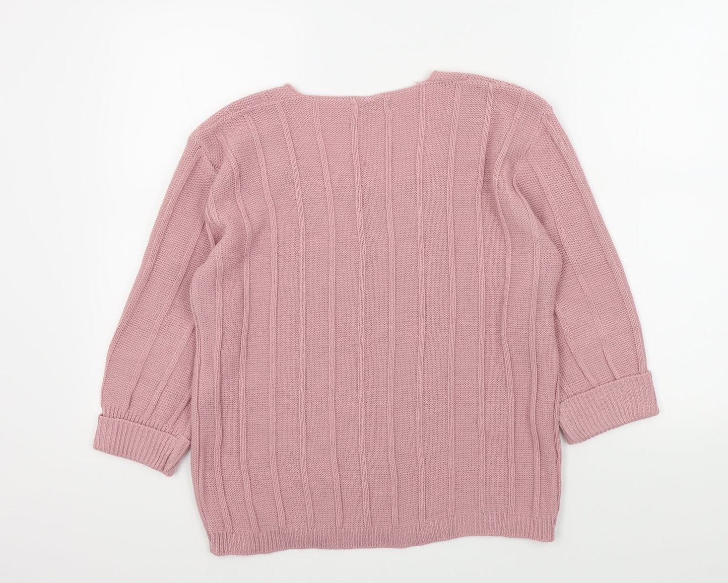 Mia Moda Womens Pink   Pullover Jumper Size S