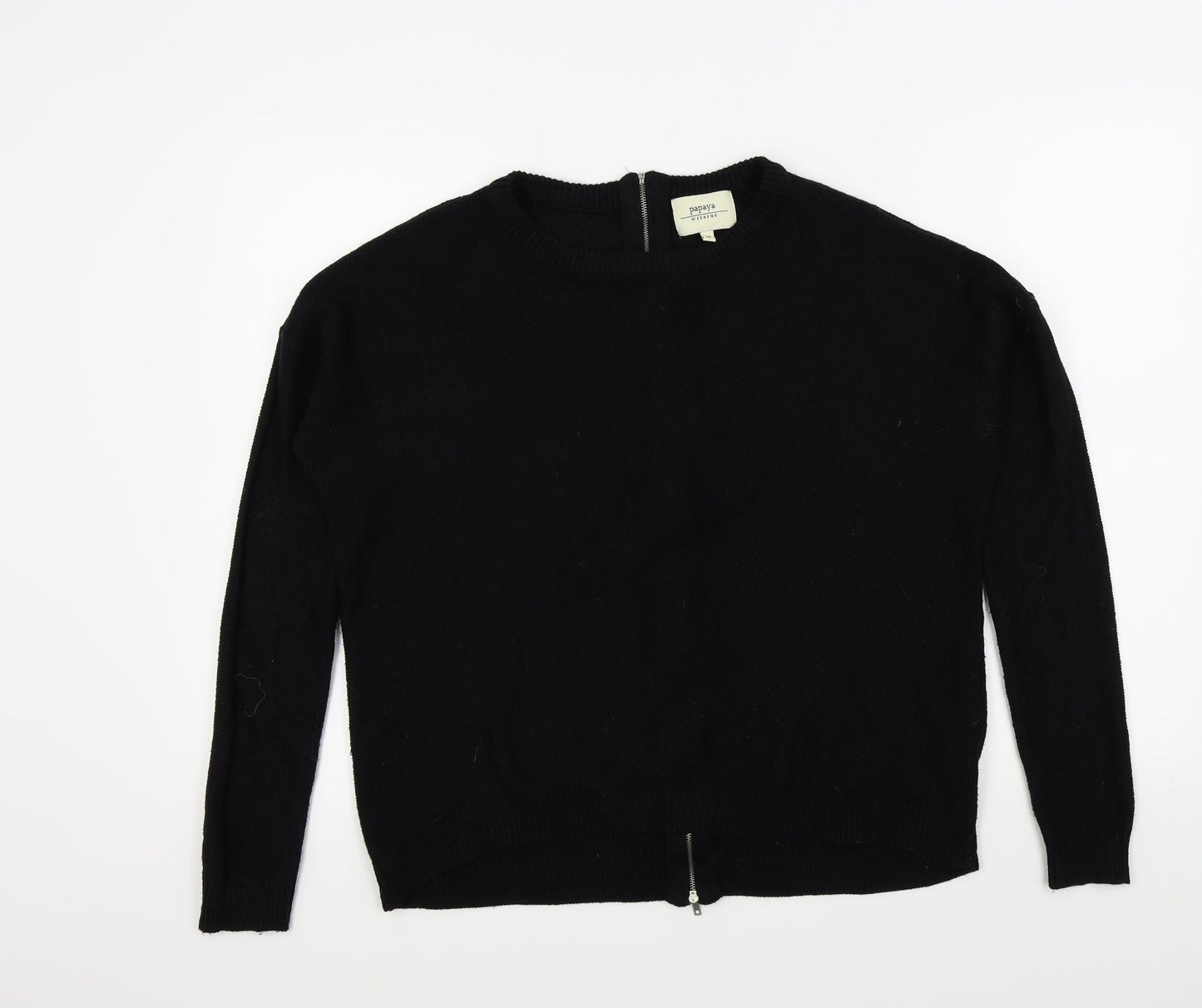 Papaya Womens Black   Pullover Jumper Size M