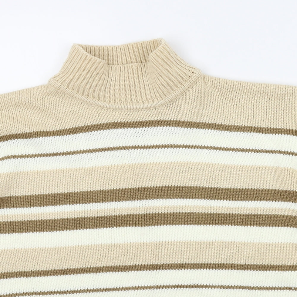 Bonmarché Womens Brown Striped  Pullover Jumper Size XL