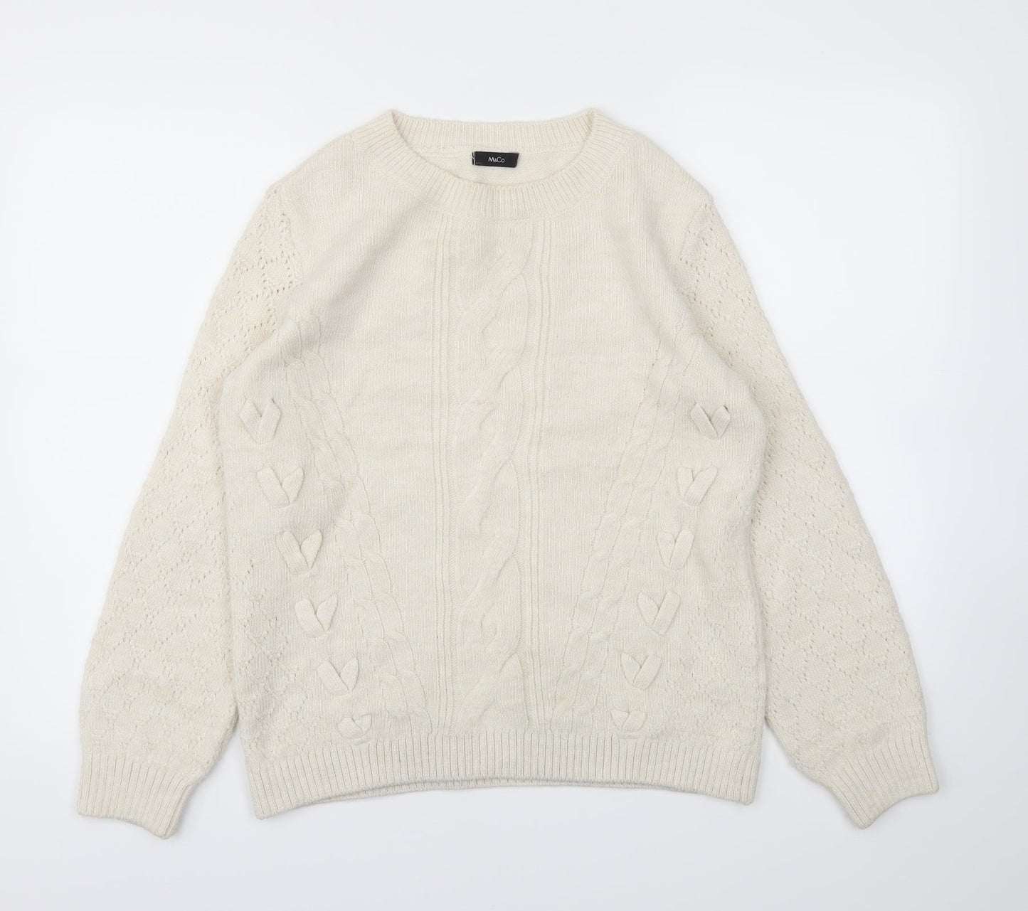 M&Co Womens Ivory   Pullover Jumper Size 10
