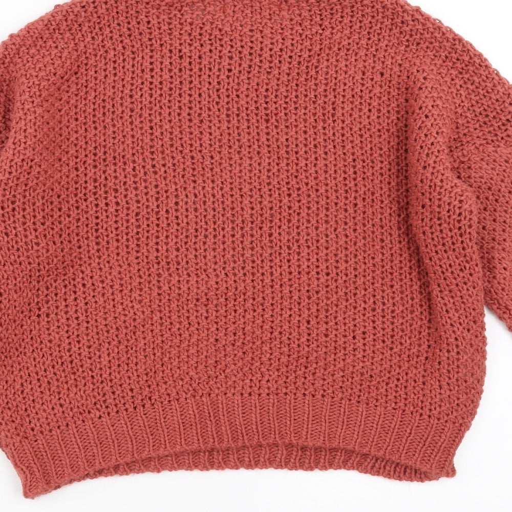 Nada del Riccio Womens Brown   Pullover Jumper Size L  - rust coloured