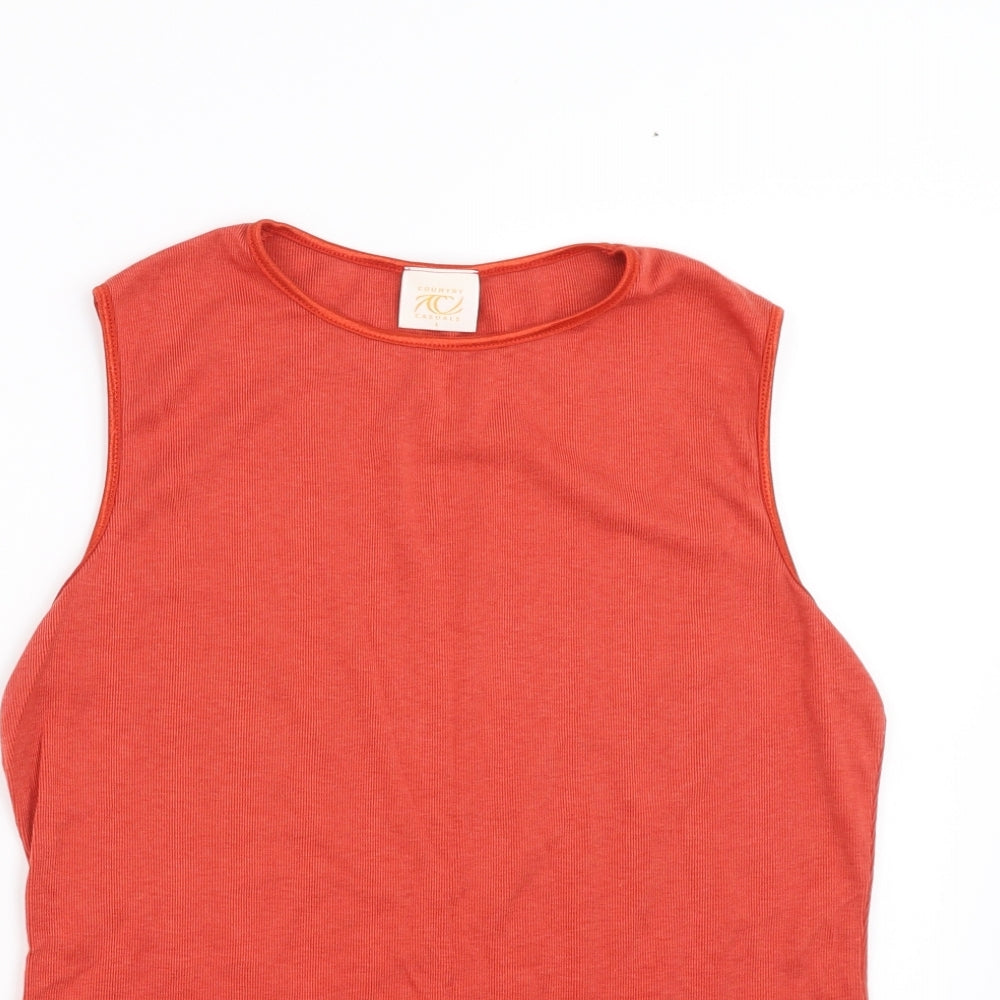 Country Casuals Womens Orange   Basic Tank Size L