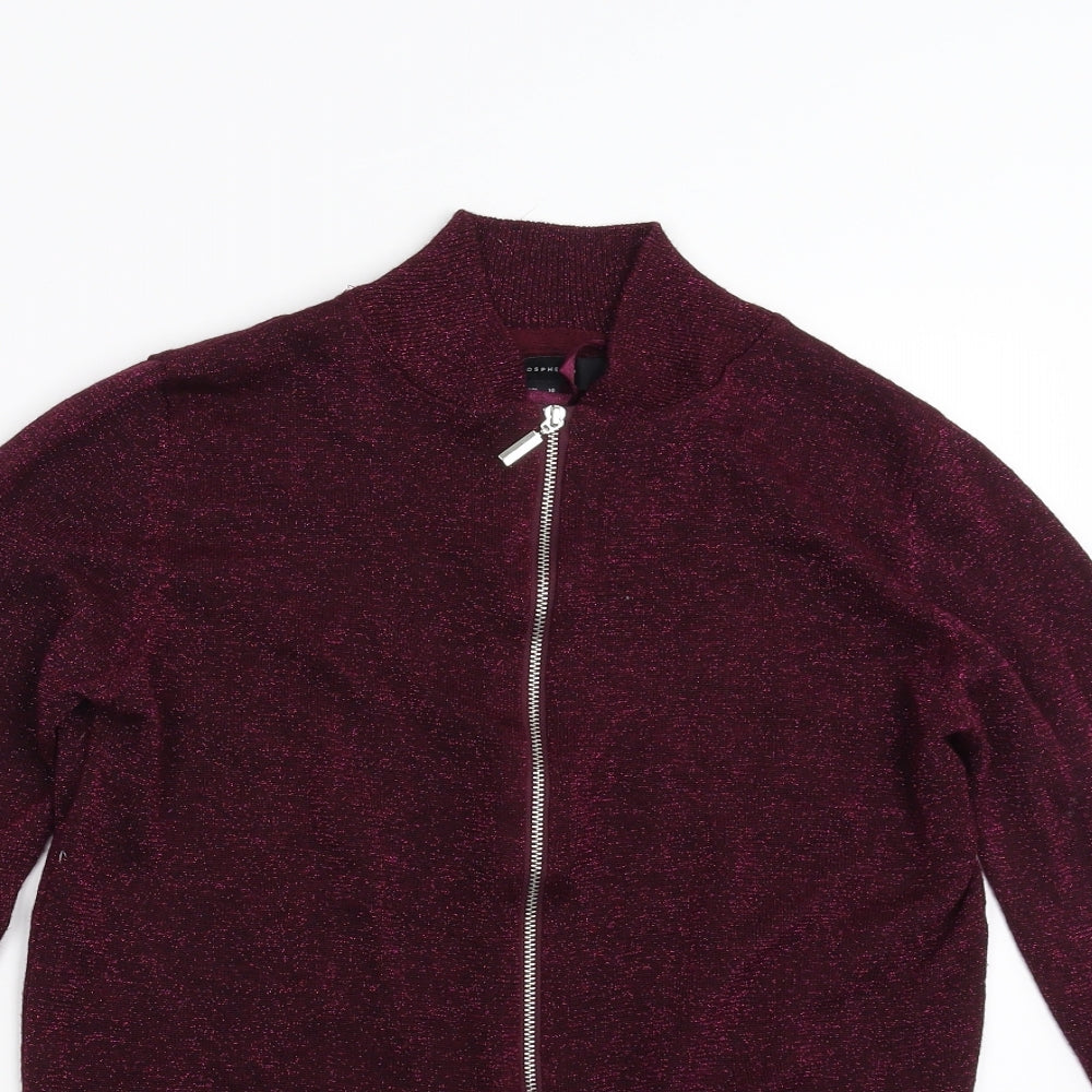 Primark Womens Purple   Full Zip Jumper Size 10  - glittery