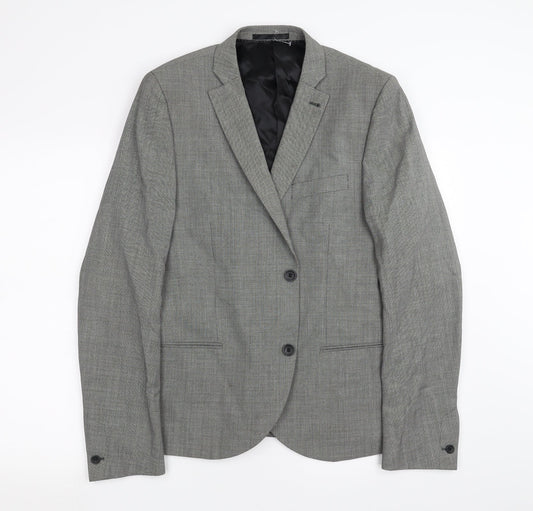 Topman Mens Grey   Jacket Suit Jacket Size 42