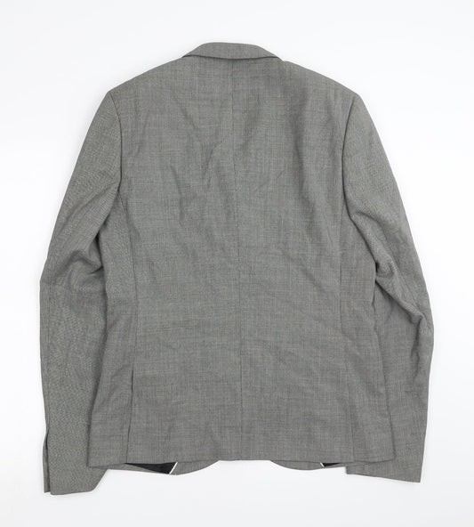 Topman Mens Grey   Jacket Suit Jacket Size 42