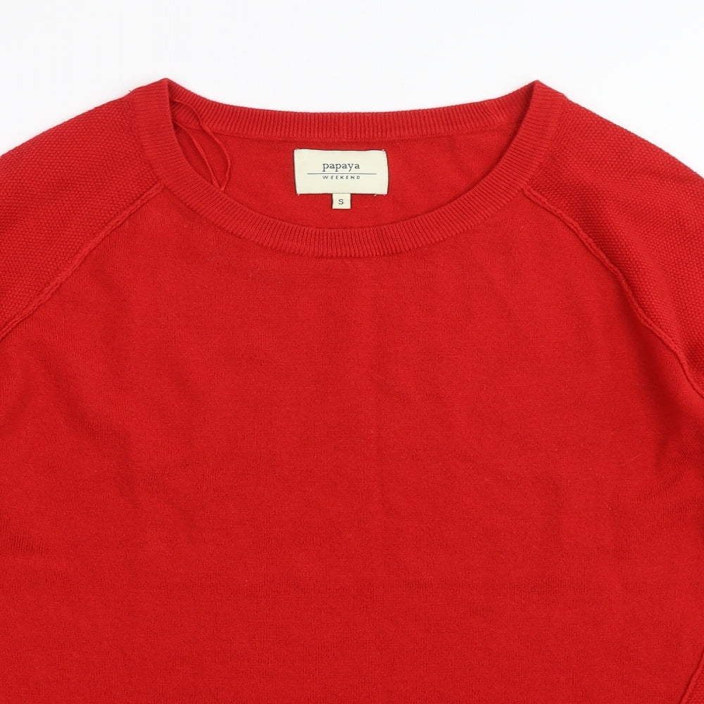 Papaya Womens Red   Pullover Jumper Size S