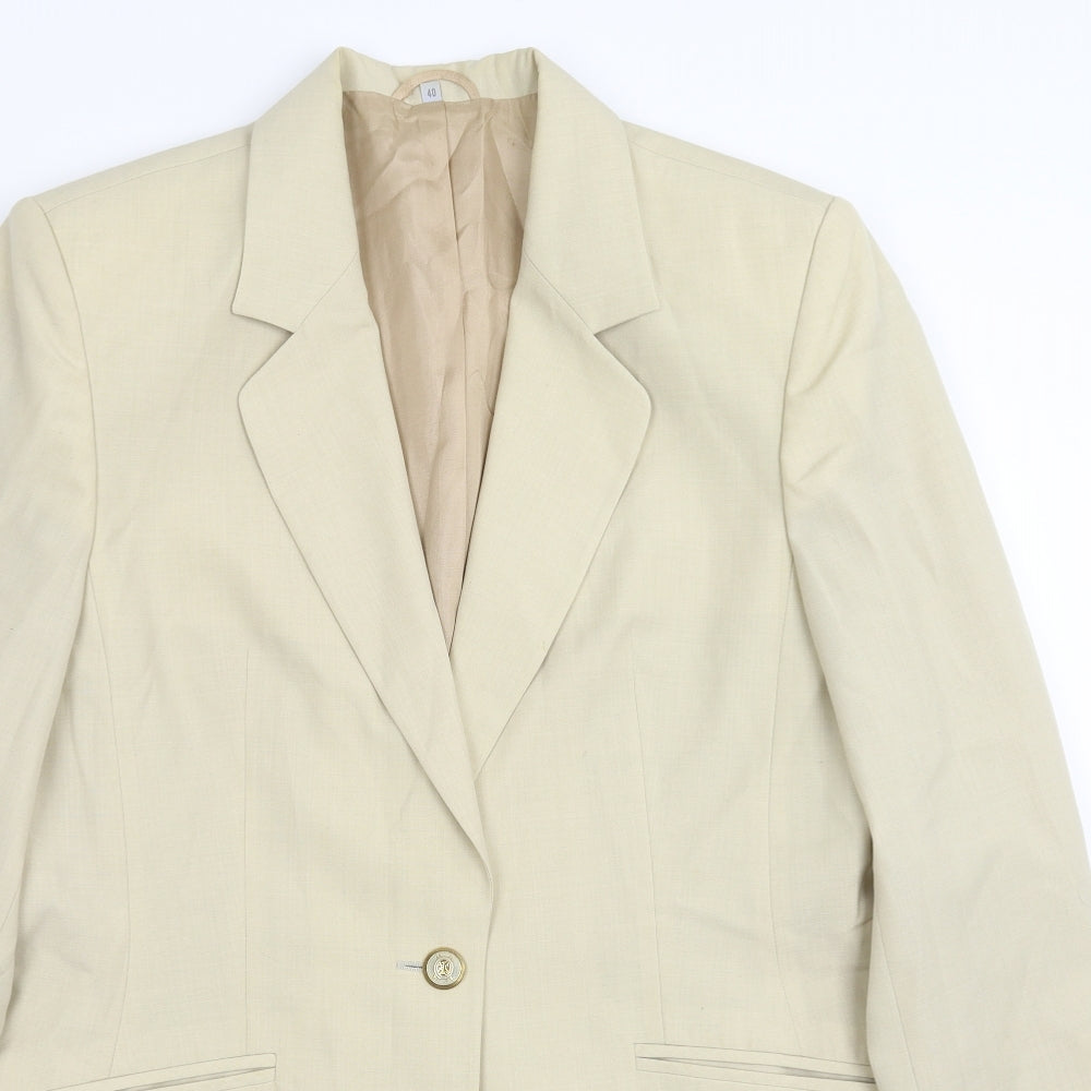 Bianca Womens Yellow   Jacket Suit Jacket Size 12