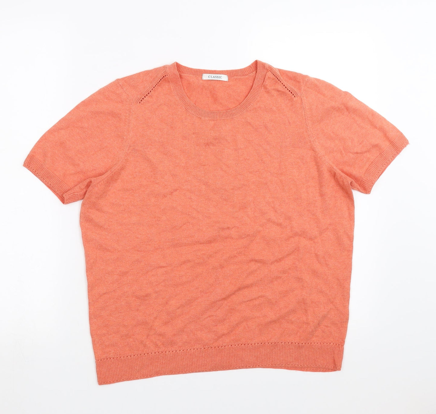 Marks and Spencer Womens Orange   Pullover Jumper Size 14