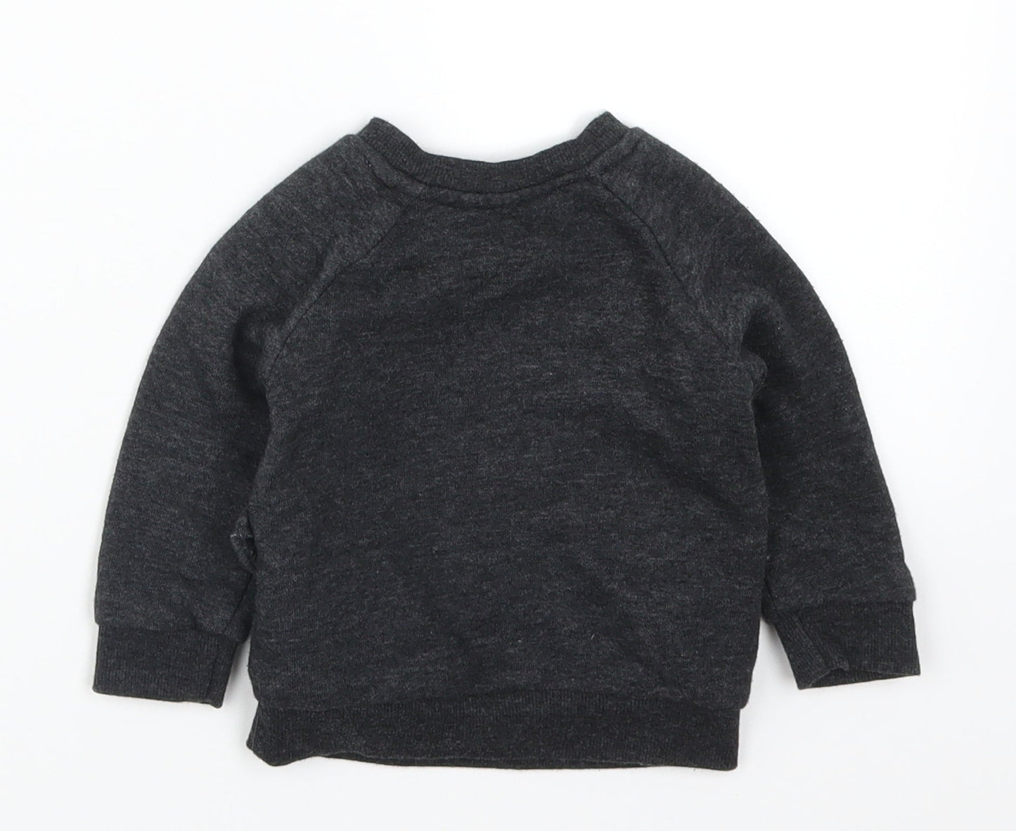 Primark Girls Grey   Basic T-Shirt Size 6-9 Months  - Always Happy