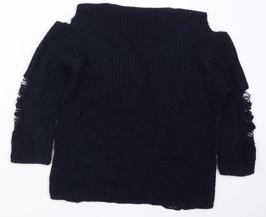 Select Womens Blue   Pullover Jumper Size 18  - Distressed Look