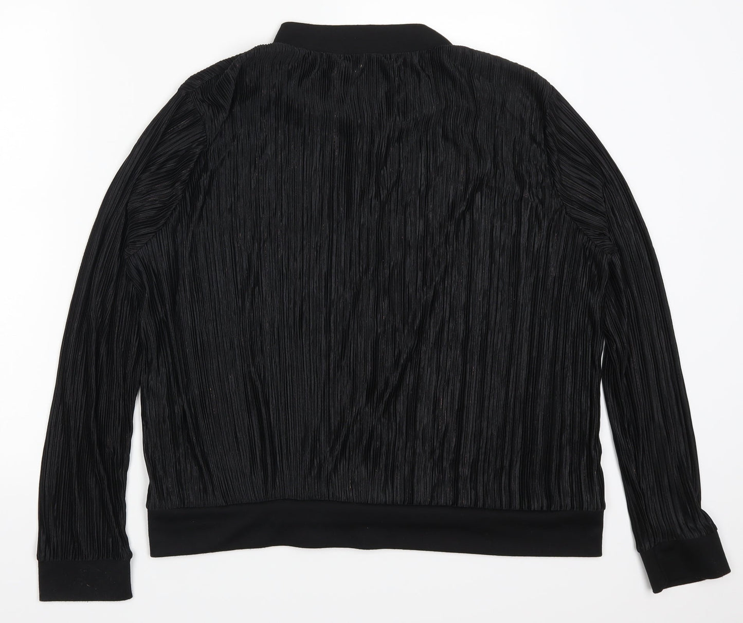 So Fabulous Womens Black   Jacket  Size 16  - Crinkle Effect