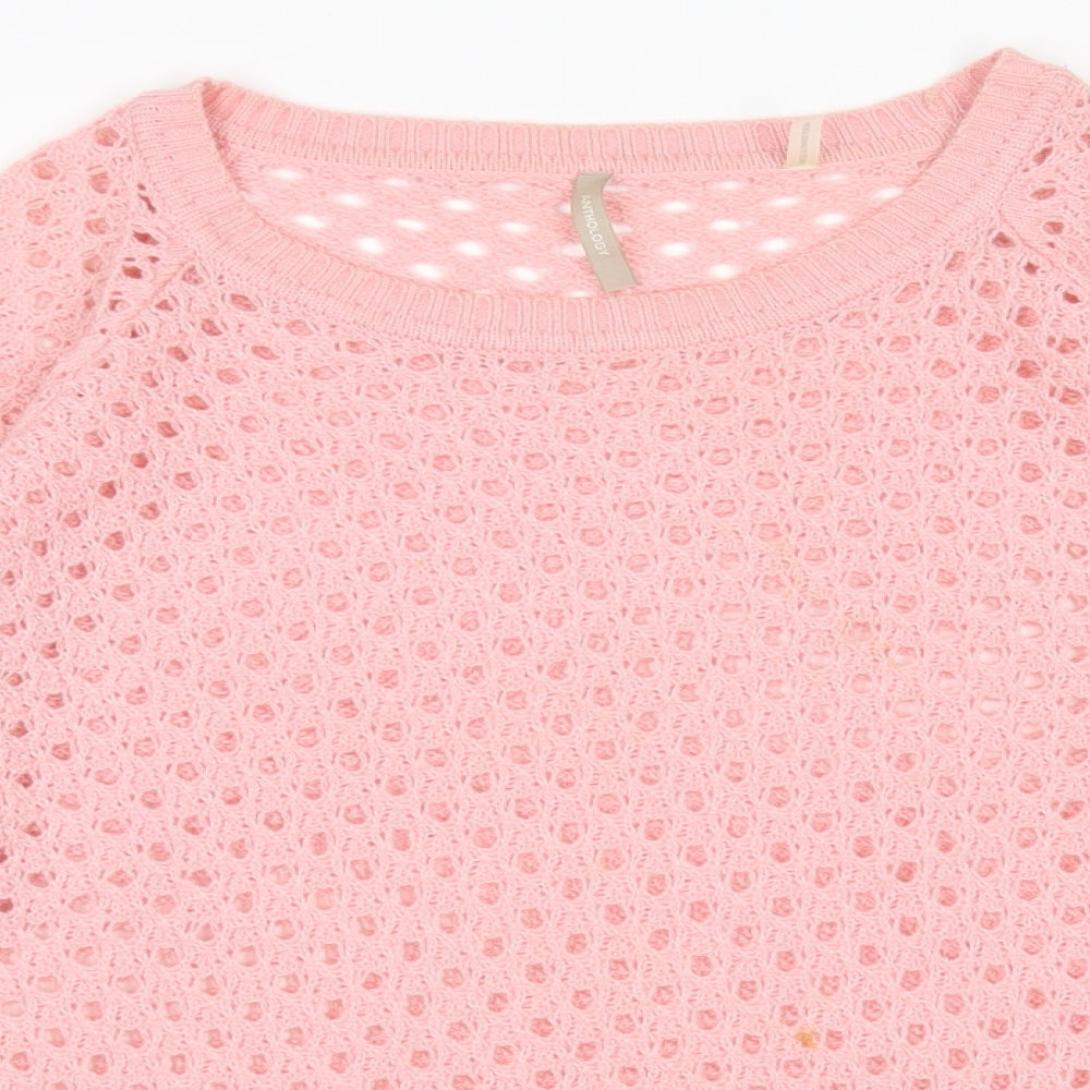 Anthology Womens Pink   Pullover Jumper Size 14