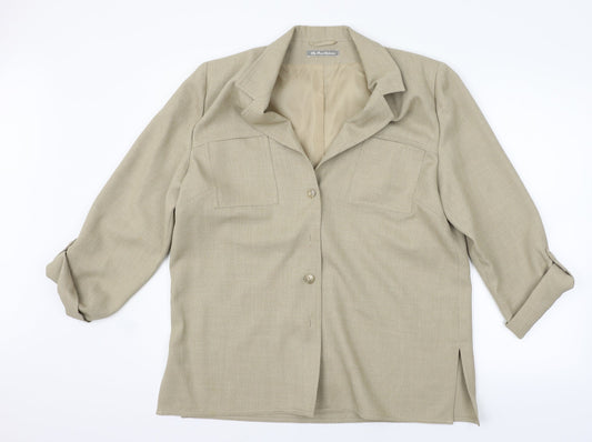 The Pearl Collection Womens Beige   Jacket Blazer Size 16