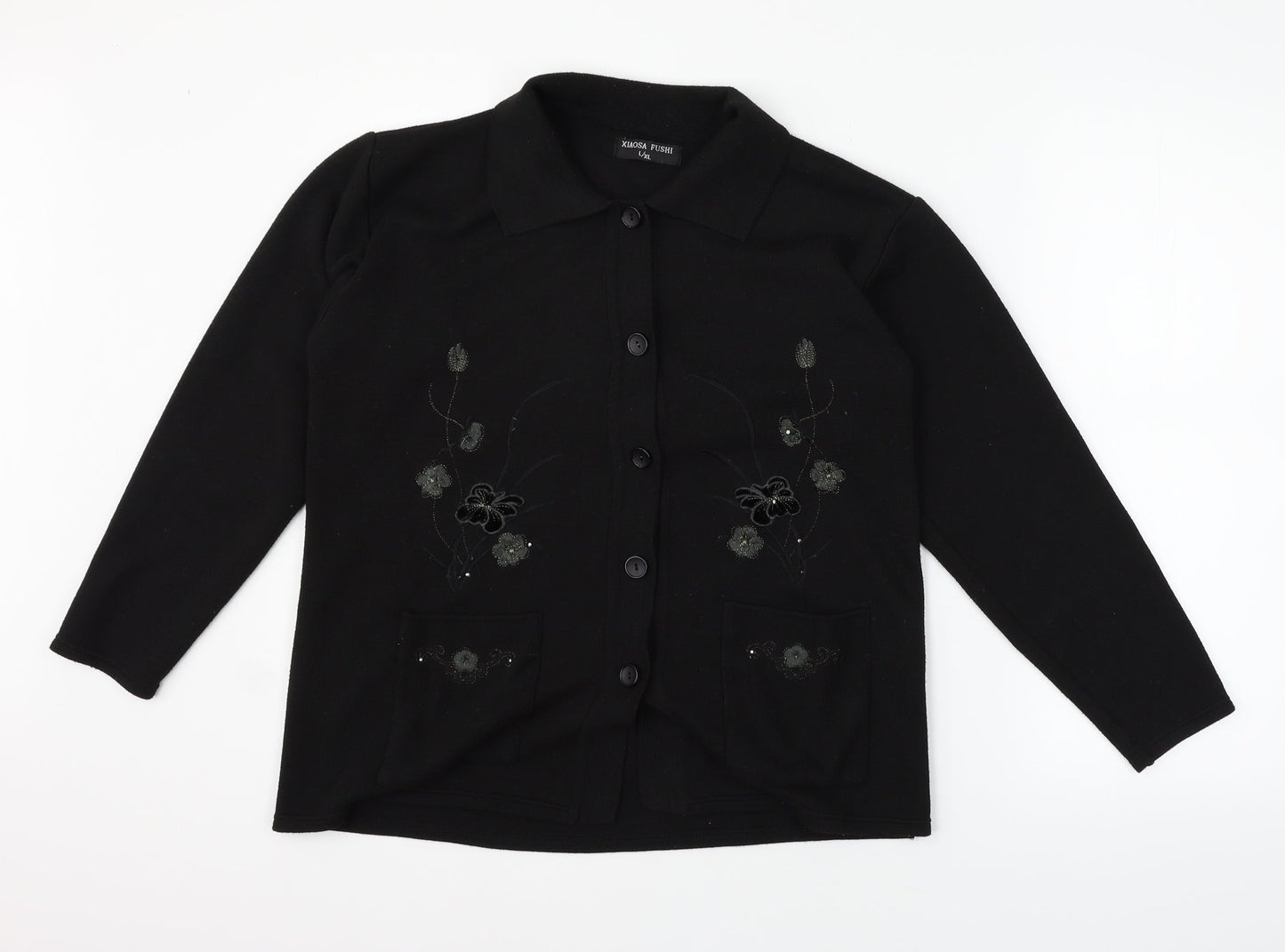Xiaosa Fushi Womens Black   Cardigan Jumper Size L