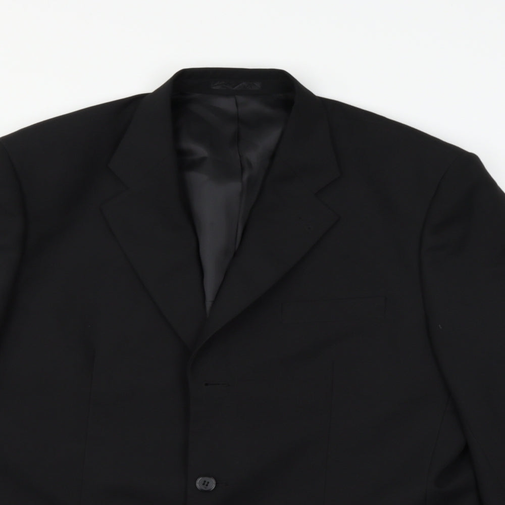 Cedar Wood State Mens Black   Jacket Suit Size 42