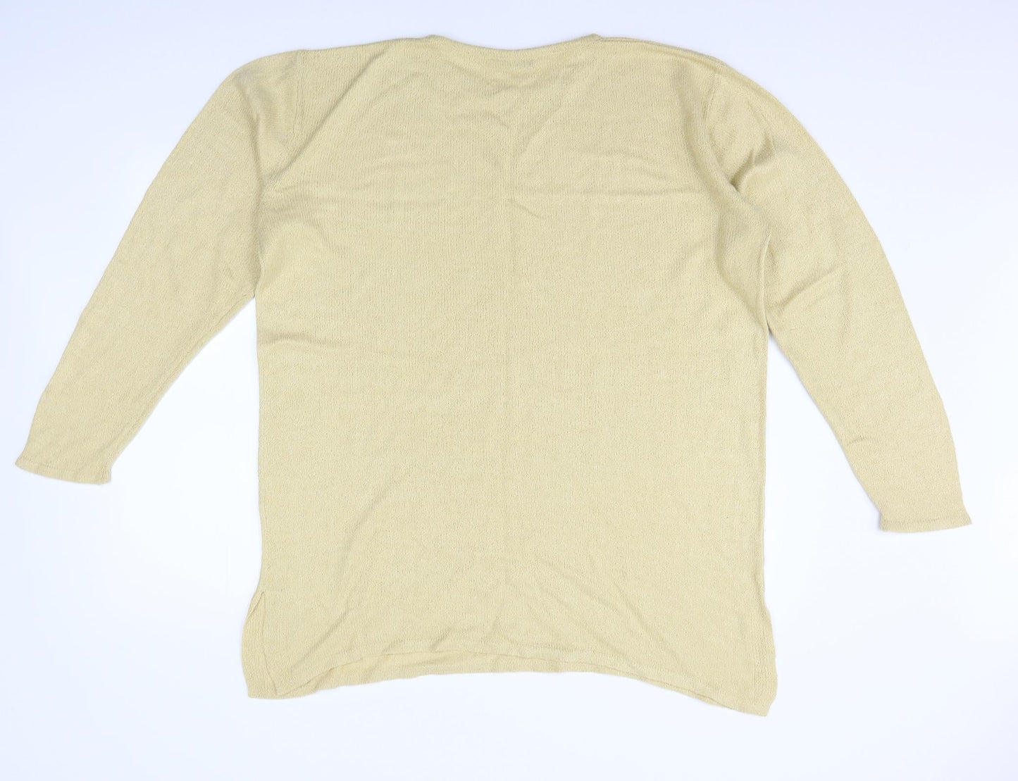 Joie De Vivre Womens Beige   Pullover Jumper Size L