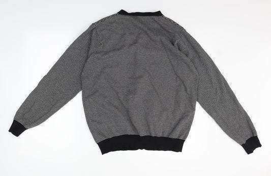 Cedar Wood State Womens Grey Striped  Cardigan Jumper Size XL